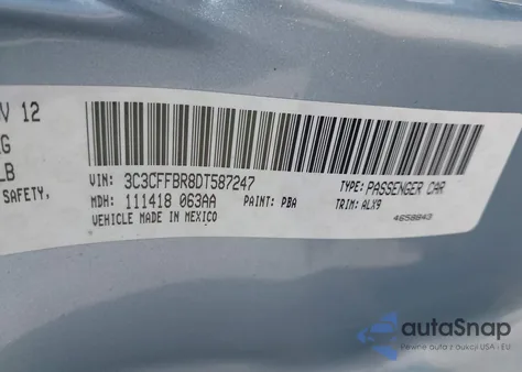 2013 Fiat 500 Sport z USA, uszkodzony, nr VIN 3C3CFFBR8DT587247